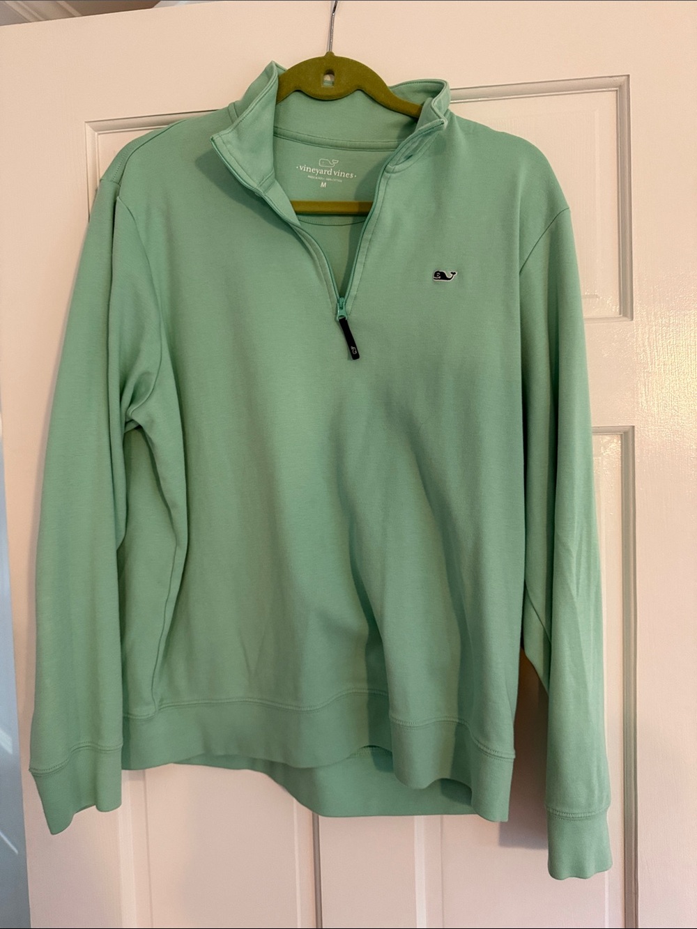 Vineyard Vines Mint Green Quarter-Zip Sweater